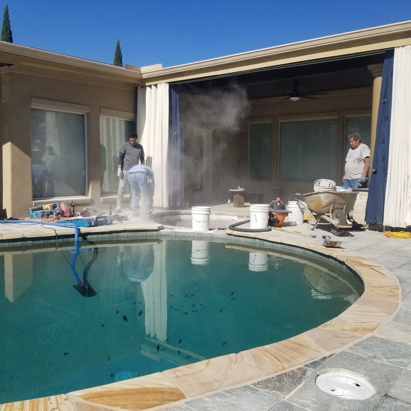 Complete pool remodel project completed in Houston