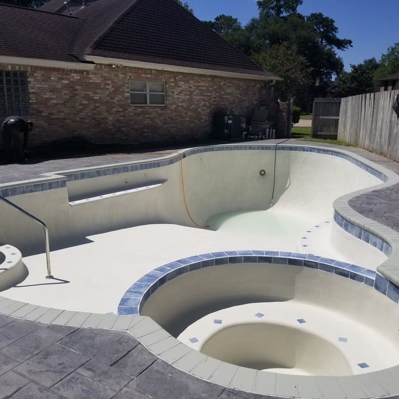 Backyard pool ready for summer after service visit